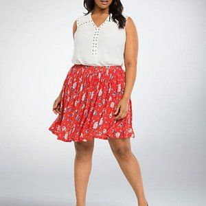 NWT Torrid floral mesh skater skirt